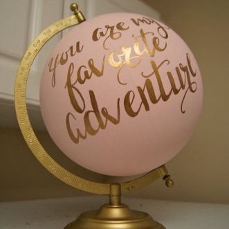 Sure, the globe lost most of it's practicality, but this makeover turned it into a fabulous decoration!